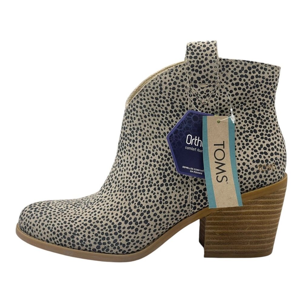 TOMS Constance Boots – Mini Cheetah Suede – Size 7.5 – OrthoLite – NWT